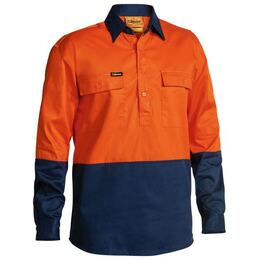 BISLEY BSC6267 - 190gsm Closed Front Cotton Drill Shirt