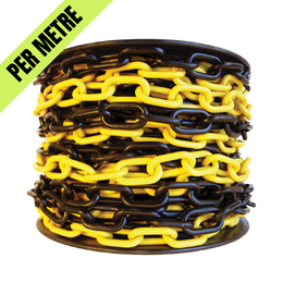 8mm Safety Chain, Plastic - Yellow/Black