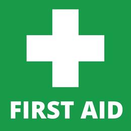 Sticker - First Aid - 100mm x 100mm
