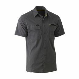 [2XL-Charcoal] BISLEY BS1144 FLX & MOVE Stretch Utility Shirt