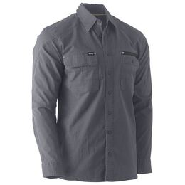 L - Charcoal | BISLEY BS6144 FLX & MOVE Stretch Long Sleeve Shirt
