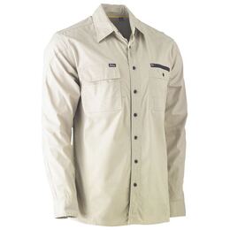 BISLEY BS6144 FLX & MOVE Stretch Long Sleeve Shirt - Stone