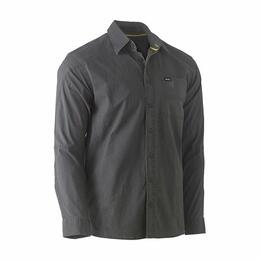 BISLEY BS6146 FLX & MOVE Stretch Long Sleeve Shirt, Charcoal - Large