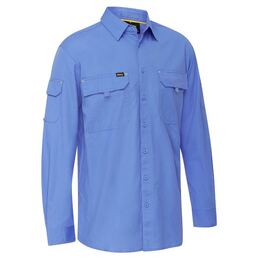 BISLEY BS6414 X Airflow Ripstop Long Sleeve Shirt - Sky Blue