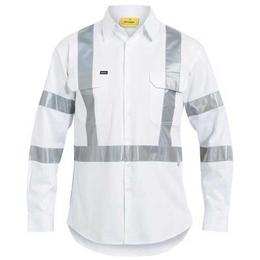 BISLEY White HiVis Reflective Shirt