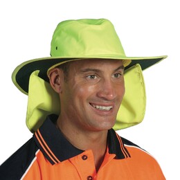 HiVis Canvas Hat with Flap