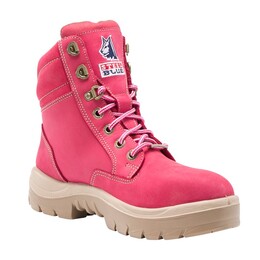 Size 9 - STEEL BLUE 522760 Ladies Southern Cross Nitrile Pink Safety Boots