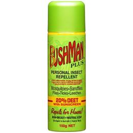 BUSHMAN Insect Repellent plus Sunscreen - 20% 150g Aerosol