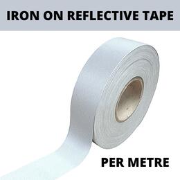 50mm wide Iron on Reflective Tape - per metre