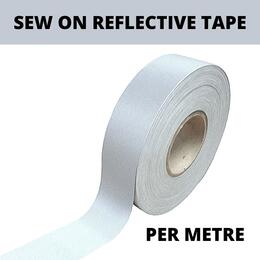 50mm wide Sew On Reflective Tape - per metre