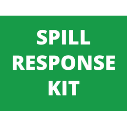 Metal Sign -  Spill Response Equipment - 300mm x 225mm