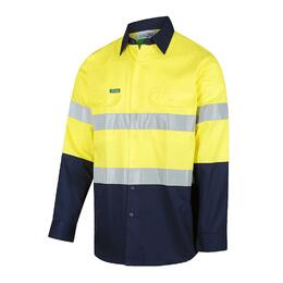 Extra Small | WORKIT 2013YN - HiVis Long Sleeve 2 Tone Lightweight Taped Shirt