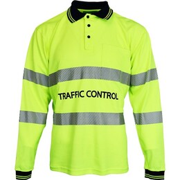 WORKIT Qld Traffic Control Long Sleeve Polo (TCY)