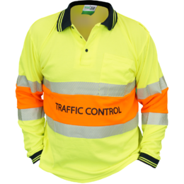 [5XL-YO] WORKIT Qld Traffic Control Polo
