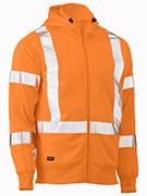 BISLEY BK6819XT X Taped Zip Front Fleece Hoodie, Orange