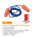 PROCHOICE PRO-BULLET PU Corded Earplugs (EPOC)