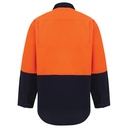 WORKIT 2007 Lightweight Long Sleeve Shirt Orange/Navy