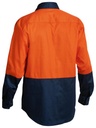 BISLEY BS6267 HiVis Long Sleeve Cotton Drill Shirt