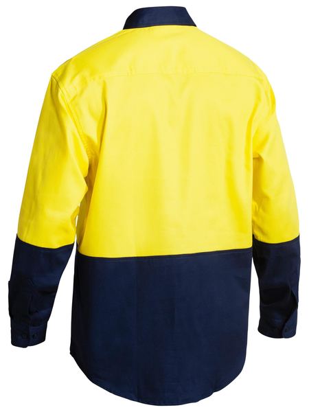 BISLEY BS6267 HiVis Long Sleeve Cotton Drill Shirt