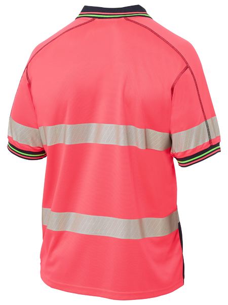 BISLEY BK1219T HiVis Poly Mesh Polo -Taped