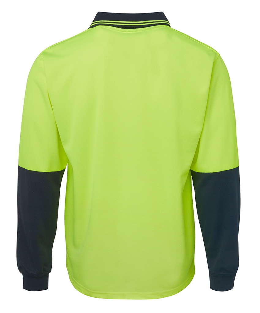 JB's 6HVPL Hi Vis Long Sleeve Traditional Polo