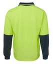 JB's 6HVPL Hi Vis Long Sleeve Traditional Polo