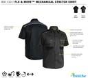 BISLEY BS1133 Flx & Move Mechanical Stretch Short Sleeve Shirt