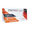 Portwest A930 Orange HD Nitrile Disposable Gloves x100