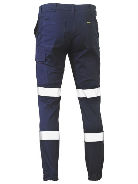 BISLEY BPC6028T Cuffed Reflective Taped Cargo Pants - Navy