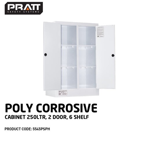PRATT 5545PSPH Corrosive Substances Cabinet, 250l - Poly