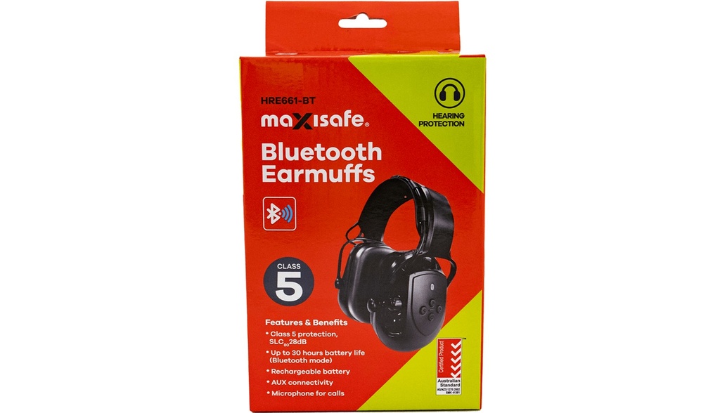 MAXISAFE Bluetooth Earmuffs, 28dB - Class 5