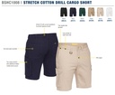 BISLEY BSHC1008 Stretch Cargo Shorts