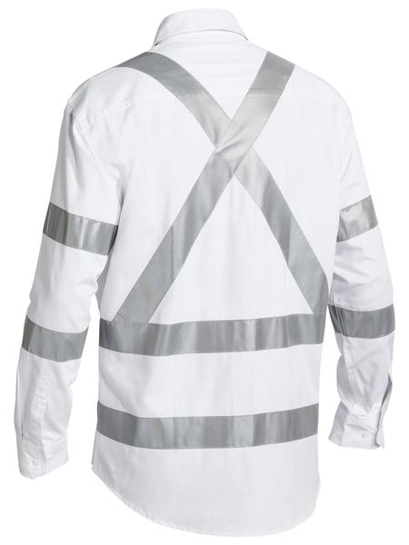 BISLEY BS6807T White HiVis Reflective Shirt