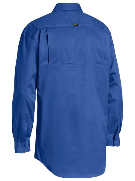 BISLEY BSC6820 Closed Front Cool Lightweight Drill Shirt, Royal
