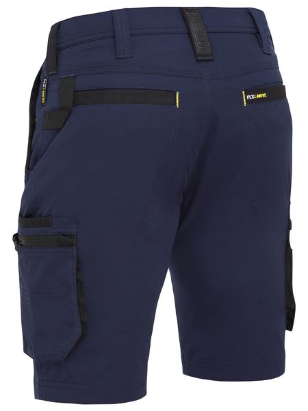 BISLEY BSHC1332 Flx & Move 4-Way Stretch Zip Cargo Shorts - Navy