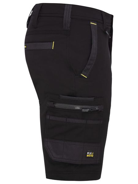 BISLEY BSHC1332 Flx & Move 4-Way stretch zip cargo shorts - Black