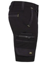 BISLEY BSHC1332 Flx & Move 4-Way stretch zip cargo shorts - Black