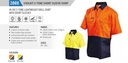 WORKIT 2008 Lightweight Short Sleeve Shirt Orange/Navy