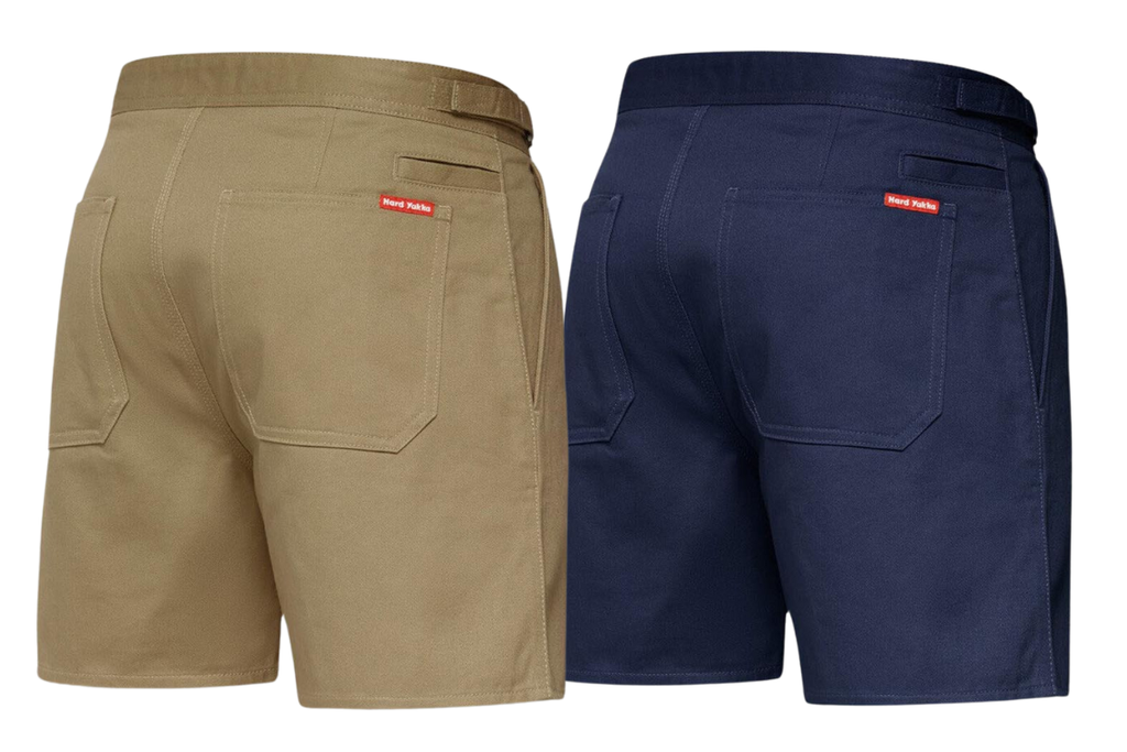 Hard Yakka Relaxed fit Cotton Drill Shorts with Side Tabs