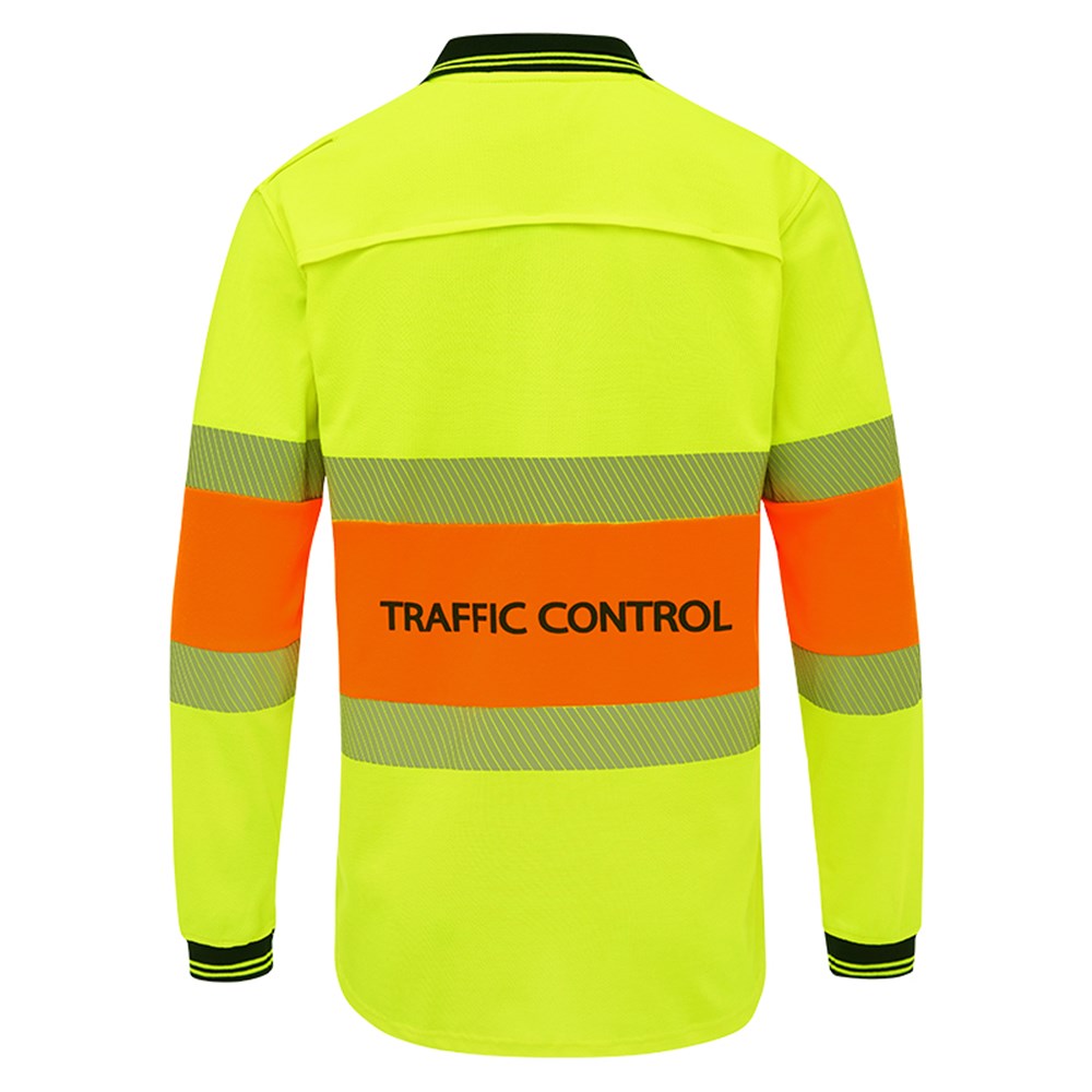 WORKIT Qld Traffic Control Polo Yellow-Orange