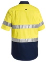 BISLEY BS1896 Reflective Taped Short Sleeve Lightweight Shirt
