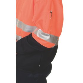 DNC 3925 HiVis 1/2 Zip Cotton Fleecy Windcheater