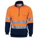 DNC 3925 HiVis 1/2 Zip Cotton Fleecy Windcheater