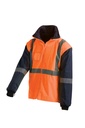 WORKIT 3004 5-in-1 Wet Weather Jacket Orange-Navy