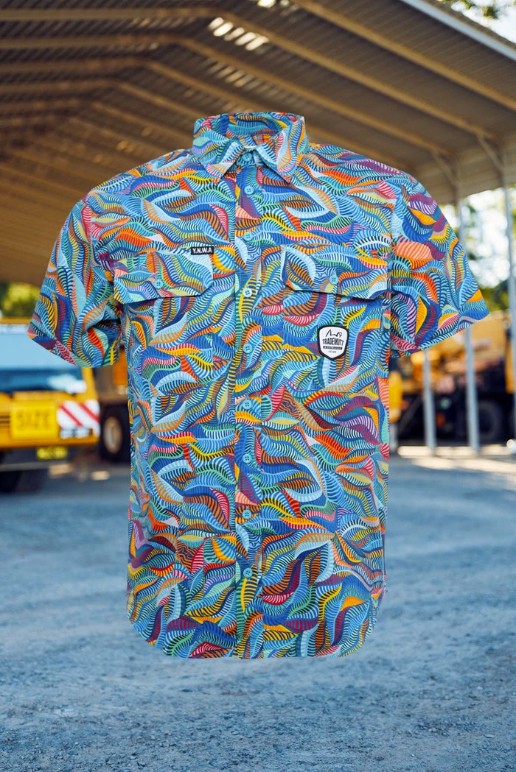 TRADEMUTT Men's Short Sleeve Cotton-Drill Shirt