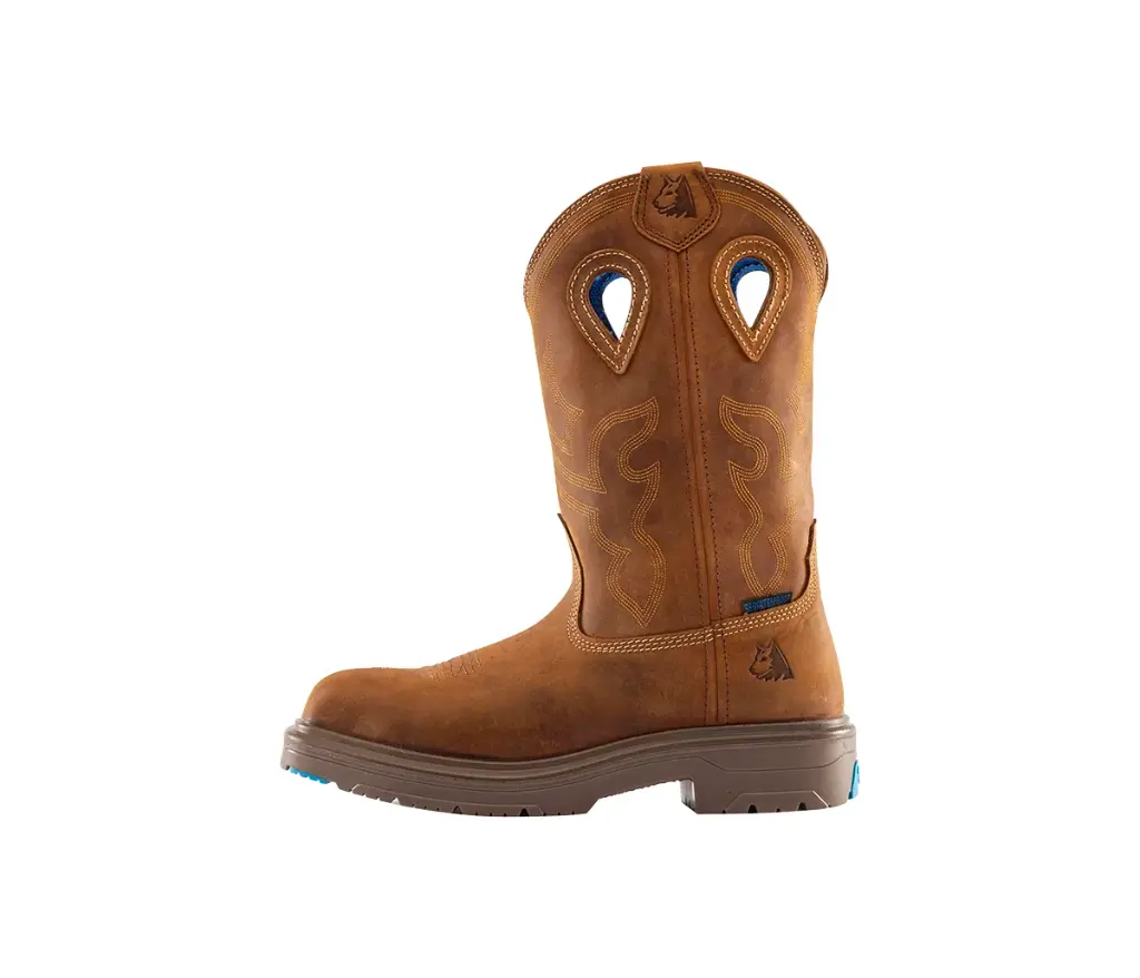 813945 | STEEL BLUE Blue Heeler Western Safety Boots