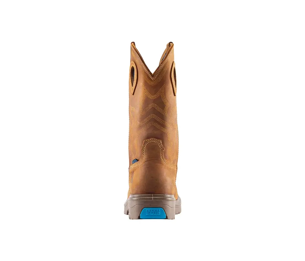 813945 | STEEL BLUE Blue Heeler Western Safety Boots