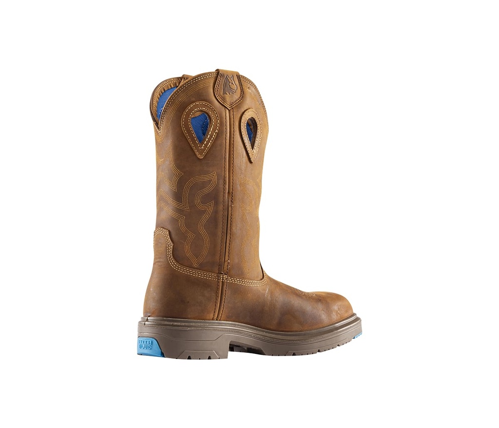 813945 | STEEL BLUE Blue Heeler Western Safety Boots