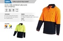 WORKIT 5004ON Long Sleeve Polo Shirt Orange/Navy
