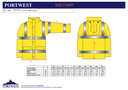 Portwest S460 Yellow Biomotion Traffic Jacket